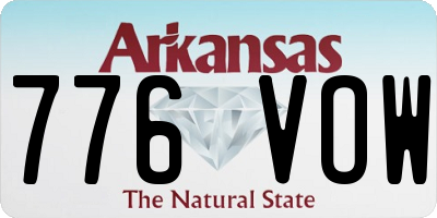 AR license plate 776VOW