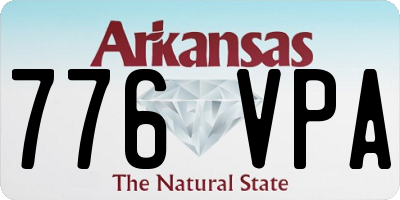 AR license plate 776VPA