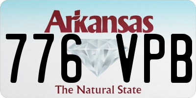 AR license plate 776VPB
