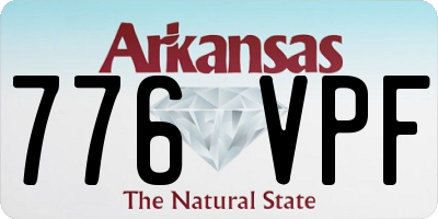 AR license plate 776VPF