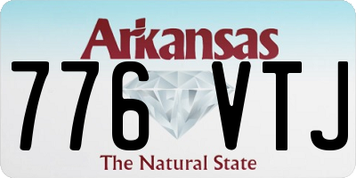 AR license plate 776VTJ