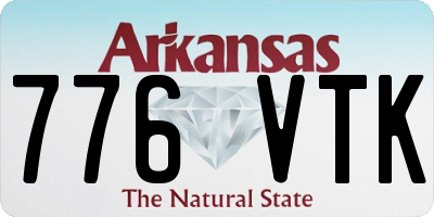 AR license plate 776VTK