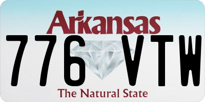 AR license plate 776VTW