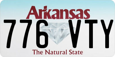 AR license plate 776VTY