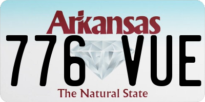 AR license plate 776VUE