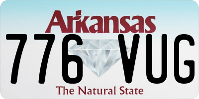 AR license plate 776VUG