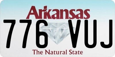 AR license plate 776VUJ