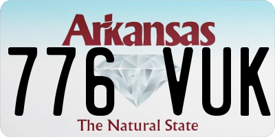 AR license plate 776VUK