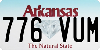AR license plate 776VUM