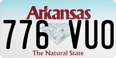 AR license plate 776VUO