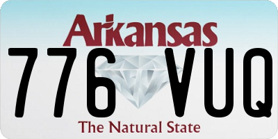 AR license plate 776VUQ