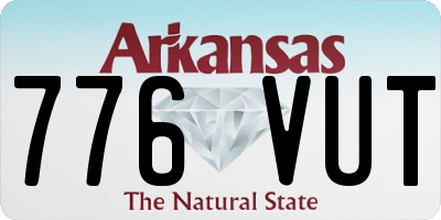 AR license plate 776VUT