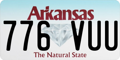 AR license plate 776VUU