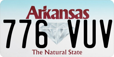 AR license plate 776VUV