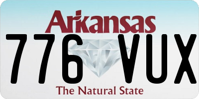 AR license plate 776VUX