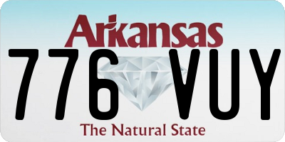 AR license plate 776VUY