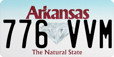 AR license plate 776VVM