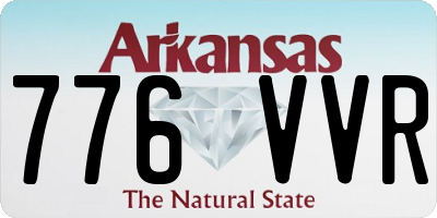 AR license plate 776VVR