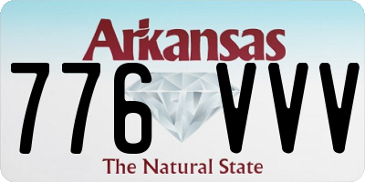 AR license plate 776VVV