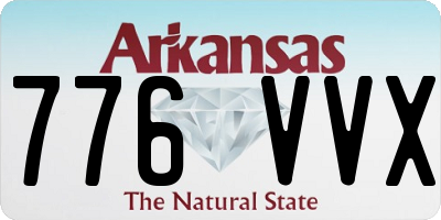 AR license plate 776VVX