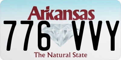AR license plate 776VVY