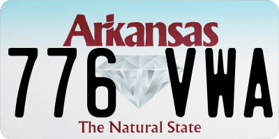 AR license plate 776VWA