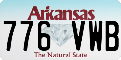AR license plate 776VWB