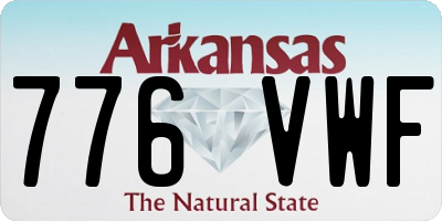 AR license plate 776VWF
