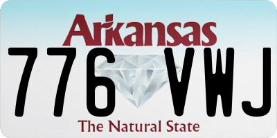 AR license plate 776VWJ