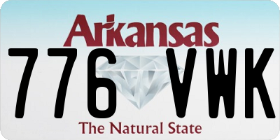 AR license plate 776VWK