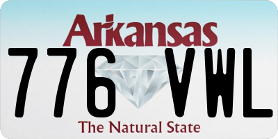 AR license plate 776VWL