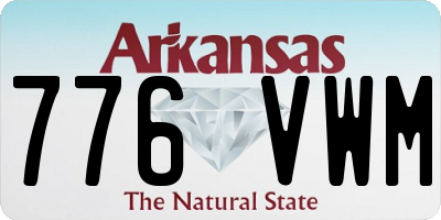 AR license plate 776VWM