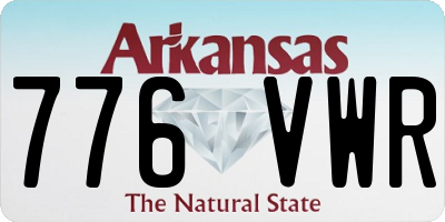 AR license plate 776VWR