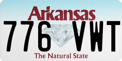 AR license plate 776VWT