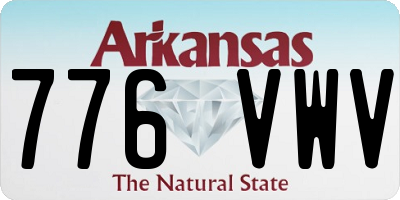AR license plate 776VWV