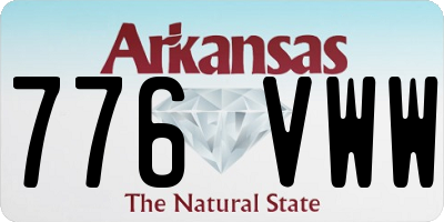 AR license plate 776VWW