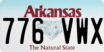AR license plate 776VWX