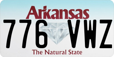 AR license plate 776VWZ