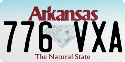 AR license plate 776VXA