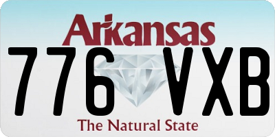 AR license plate 776VXB
