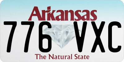 AR license plate 776VXC