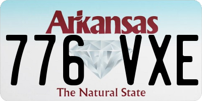 AR license plate 776VXE