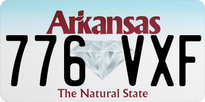AR license plate 776VXF