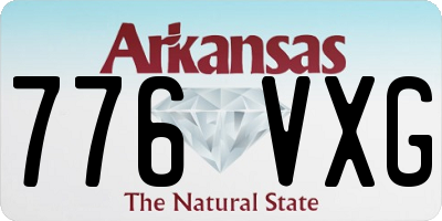 AR license plate 776VXG