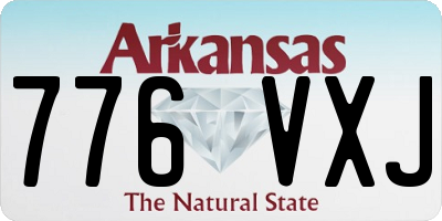 AR license plate 776VXJ