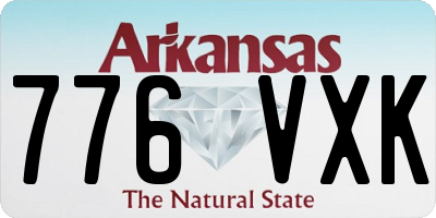AR license plate 776VXK