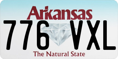 AR license plate 776VXL