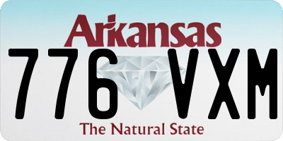AR license plate 776VXM