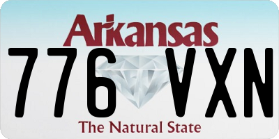 AR license plate 776VXN