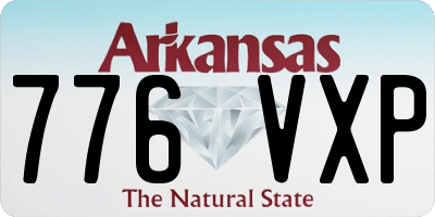 AR license plate 776VXP